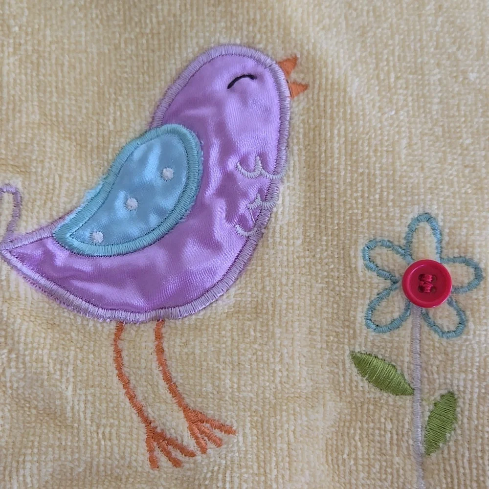 Spring Easter 3 Colorful Embroidered Hand Towels